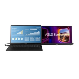 17,3" ASUS MB17AHG ZenScreen hordozható monitor (IPS, 1920x1080, 144Hz, 2xUSB Type-C+Mini HDMI, fekete)