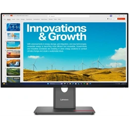 23,8" Lenovo ThinkVision P24qd-40 monitor (IPS, 2560x1440, 48-120Hz, HDMI+DP+USB-C, RJ45, 300cd/m2, fekete)