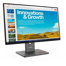 23,8" Lenovo ThinkVision P24qd-40 monitor (IPS, 2560x1440, 48-120Hz, HDMI+DP+USB-C, RJ45, 300cd/m2, fekete)