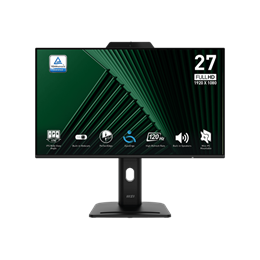 27" MSI MP272PMG monitor (IPS, 1920x1080, 120Hz, DP+HDMI+VGA, webkamera, USB, hangszóró, magasságállítható, fekete)