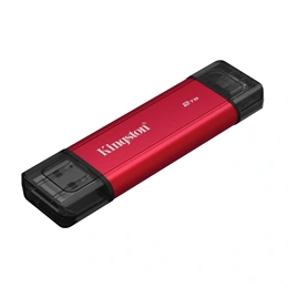2 TB Kingston hordozható SSD (USB Type-A, USB Type-C, USB 3.2 Gen 2, 1 050MB/s olvasás, 950MB/s írás)