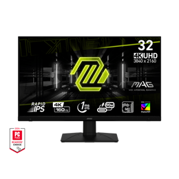 32" MSI MAG 322URDF E16 monitor (OLED, 3840x2160, 320/160Hz, DP+HDMI+USB, ívelt, fekete)