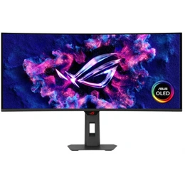 34" ASUS XG34WCDG ROG Strix monitor (OLED, 3440x1440, 175Hz, DP+HDMI, USB 3.0, ívelt, HDR, G-Sync, fekete)