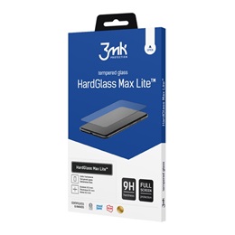 3MK HardGlass Max Lite képernyővédő üveg (3D, 0,3 mm, 9H, fekete)