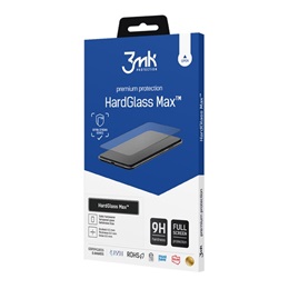 3MK HardGlass Max képernyővédő üveg (3D, tokbarát, extra karcálló, 0,3mm, 9H, fekete)
