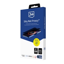 3MK Silky Matt Privacy képernyővédő fólia (matt, hidrogél öngyógyító, tokbarát, betekintésvédelem, átlátszó)