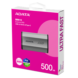500 GB ADATA SD810 külső SSD (USB 3.2, Type-C, szürke)