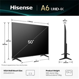50" Hisense 50A6Q 4K UHD Smart LED TV