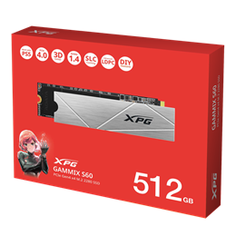 512 GB Adata GAMMIX S60 NVMe SSD (M.2, 2280, PCIe)