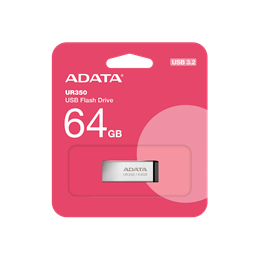 64 GB Pendrive USB 3.2 ADATA UR350 (USB-A, fémházas, fekete)