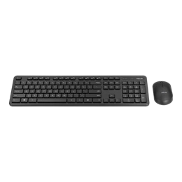 ASUS CW100 vezeték nélküli billentyűzet és egér készlet (HU, RF 2,4 GHz/USB, egér 800/1000/1600 DPI, fekete)
