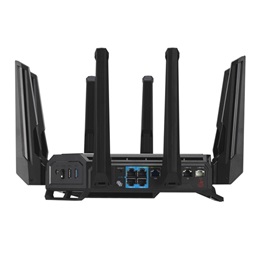 ASUS GT-BE19000 tri-band router (wi-fi 6/7, 19000 Mbps, 8 külső antenna, 1x10Gbps + 1x2.5Gbps WAN/LAN, 3x2.5Gbps + 1x1Gb