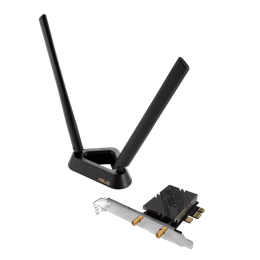 ASUS PCE-BE92BT BE9400 vezeték nélküli hálózati kártya (PCIe, WiFi 7 802.11be, 9400 Mbps, Bluetooth 5.4, 2,4 GHz, 5 GHz,
