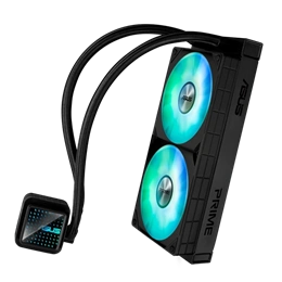 ASUS Prime LC 240 ARGB vízhűtés (240 mm, 2x120 mm, PWM, 2200 RPM, ARGB, fekete)