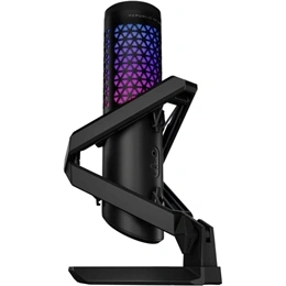 ASUS ROG Carnyx Gaming asztali mikrofon (25 mm kondenzátor, USB-A, kardioid, RGB, 192 kHz/24 bit, fekete)
