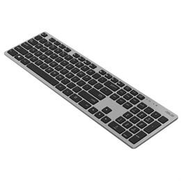 ASUS W5000 vezeték nélküli billentyűzet és egér (szürke, RF 2,4 GHz, USB-dongle, 10 m hatótáv, optikai egér 1600 DPI, HU