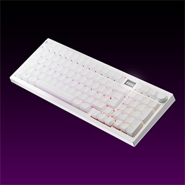 AVAX GM03 PRO billentyűzet (HU, USB, Bluetooth, 2.4 GHz, mechanikus, Yellow switch, fehér)