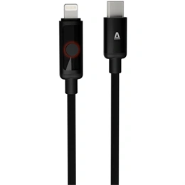 AVAX PULSEY CB650 gyorstöltő USB-C - Lightning kábel (0,5 m, 27W, fonott, töltésvédelem, szürke)