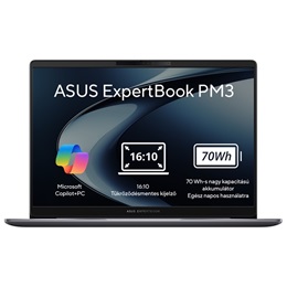 Asus ExpertBook PM3606CKA-MB0198 (16\", AMD Ryzen AI 5 330, 16GB RAM, 512GB M.2, szürke)