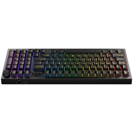 Avax GM03 Pro vezeték nélküli 98%-os mechanikus gamer billentyűzet (fekete, tri-mode, Gateron sárga, magyar kiosztás)