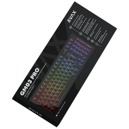 Avax GM03 Pro vezeték nélküli 98%-os mechanikus gamer billentyűzet (fekete, tri-mode, Gateron sárga, magyar kiosztás)