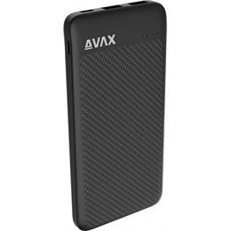 Avax pb120 lighty+ vésztöltő type-c aljzat (10000mah, 20w, pd gyorstöltő, 2x usb-a, fekete)