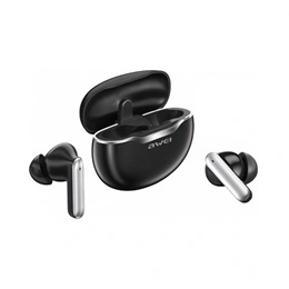 Awei T50 bluetooth fülhallgató sztereó (v5.3, TWS, mikrofon, zajszűrő, 6 óra lejátszás, töltőtok, fekete/fehér)