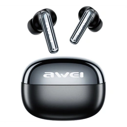 Awei T92 Pro bluetooth fülhallgató sztereo (v5.4, tws, aktív zajszűrő, mikrofon, + töltőtok, fekete)