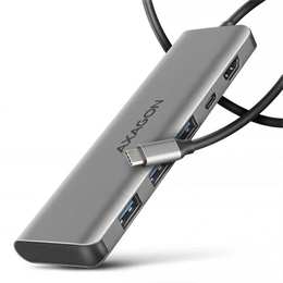 Axagon HMC-5H USB-C 5Gbps 5in1 hub Ezüst