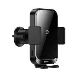 Baseus Halo Electric autós tartó (szellőzőre, automatikus rögzítés, 15 W, Qi, 5,4–6,7", USB-C bemenet)