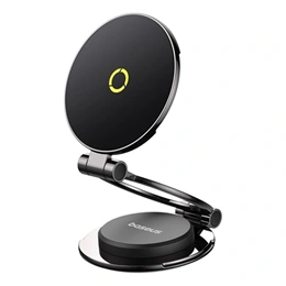 Baseus MagPro II Magnetic autós tartó (műszerfalra, mágneses, 3M ragasztó, 360°, MagSafe kompatibilis, fémházas, fekete)