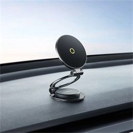 Baseus MagPro II Magnetic autós tartó (műszerfalra, mágneses, 3M ragasztó, 360°, MagSafe kompatibilis, fémházas, fekete)
