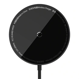 Baseus Simple Mini3 vezeték nélküli töltő (15W, mágneses, Qi2, USB Type-C bemenet, 120 cm kábel, fekete)