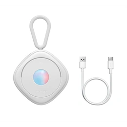 Baseus heyo rejtett kamera kereső (type-c kábel, zseblámpa, riasztó, infravörös, 60 mAh, 5 m hatótáv, medál, fehér)