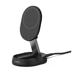 Belkin BoostCharge Pro asztali töltő (15w, gyorstöltő, wireless, MagSafe, dönthető, qi2, fekete)