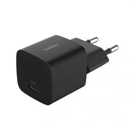 Belkin BoostCharge hálózati töltő Type-C aljzat (25W, PD gyorstöltő 3.1, fekete)
