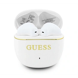 CG Mobile guess gold line glossy classic logo bluetooth fülhallgató sztereó (v5.4, TWS, mikrofon + töltőtok, fehér)