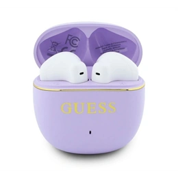 CG Mobile guess gold line glossy classic logo bluetooth fülhallgató sztereo (v5.4, TWS, mikrofon + töltőtok, lila)