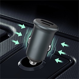 ColorWay autós töltő CW-CHA029PD-GR (2x USB, Type-C PD20W + USB QC3.0, 38W, szürke)