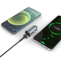 ColorWay autós töltő CW-CHA036Q-GR (2xUSB, Quick Charge 3.0, 36W, szürke)