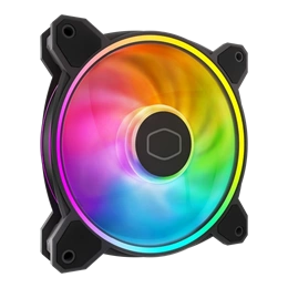 Cooler Master MasterFan MF120 Halo2 ARGB hűtő ventilátor (120 mm, PWM, 0-2050 rpm, 27 dBA, fekete)