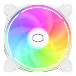 Cooler Master MasterFan MF140 Halo2 hűtő ventilátor (140 mm, 0-1600 rpm, PWM, puskacsapágy, ARGB, 27 dBA, fehér)