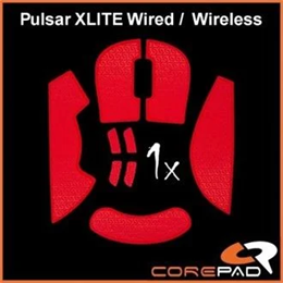 Corepad Mouse Rubber Sticker #722 - Pulsar Xlite Wired/ Wireless gaming Soft Grips piros