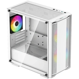 DeepCool CC360 ARGB (midi torony, Micro-ATX, Mini-ITX, ablakos, fehér)