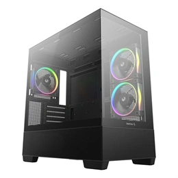 DeepCool CG380 3F (Midi, 2x 3,5", 3x 2,5", előlap: 2x USB3.0, 1x Type-C, Audio/Mic x1, 2+1 ventilátor, fekete)