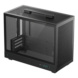 DeepCool CH160 Plus ház (Micro-ATX, 1x 3,5", 1x 2,5", előlap: 2x USB3.0, 1x USB-C, audio, ventilátorok: 0, fekete)
