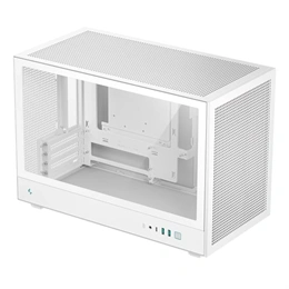 DeepCool CH260 ház (Micro-ATX, 1x 3,5", 1x 2,5", előlapi: 2x USB3.0, 1x USB-C, audio, ventilátor nélkül, fehér)