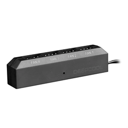 DeepCool FH-04 DP-F04PWM-HUB (4-portos belső hub, 4-pin ×4, PWM támogatás, kompatibilis 3/4-pin ventilátorokkal, 68×13×1