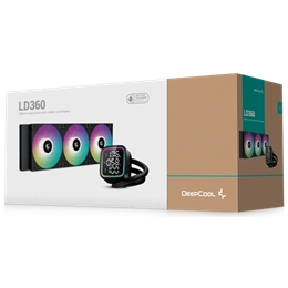 DeepCool LD360 vízhűtés (360 mm, 3x120 mm, 600-2400 rpm, ARGB, fekete)