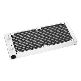 DeepCool LE240 WH V2 vízhűtés (240 mm, 2x120 mm, 500-2100 RPM, max 31,6 dBA, LED, fehér)